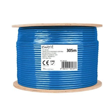 UTP Category 6 Rigid Network Cable Ewent IM1224 Blue 305 m