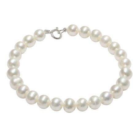 Mayumi Bracciale Bianco- argento 925 - perle di acqua dolce semisferica - 6.5 - 7.5 mm