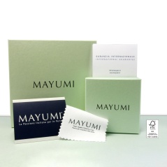 Mayumi Collana con ciondolo - argento- perla di acqua dolce semisferica - 5 mm