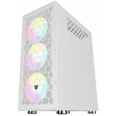 Case computer desktop ATX Nfortec Aqueronte Bianco Nero