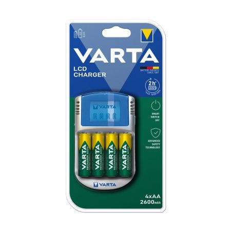 Caricabatterie + Batterie Ricaricabili Varta -POWERLCD AA/AAA