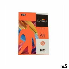 Carta per Stampare Fabrisa Paperline A4 500 Fogli Arancio (5 Unità)