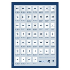 Printer Labels MULTI 3 500 Sheets 105 x 37 mm White Upright