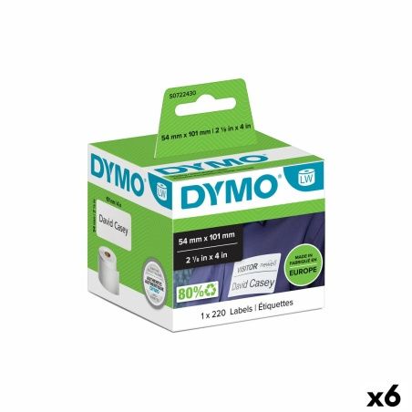 Printer Labels Dymo 99014 54 x 101 mm LabelWriter™ White Black (6 Units)