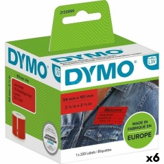 Etichette per Stampante Dymo Label Writer Rosso 220 Pezzi 54 x 7 mm (6 Unità)