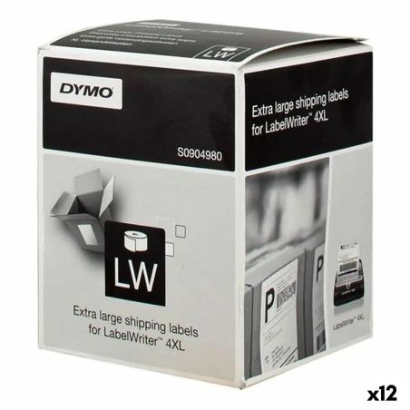 Etichette per Stampante Dymo LW 4XL Nero/Bianco 104 x 159 mm (12 Unità)