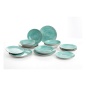Dinnerware Set Quid Montreal Ceramic Turquoise Stoneware 18 Pieces