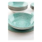 Dinnerware Set Quid Montreal Ceramic Turquoise Stoneware 18 Pieces