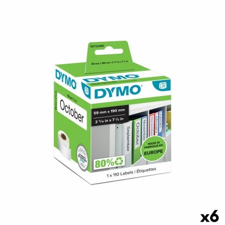 Etichette per Stampante Dymo 99019 59 x 190 mm LabelWriter™ Bianco Nero (6 Unità)