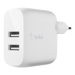 Wall Charger + MFI Certified Lightning Cable Belkin WCD001VF1MWH White 24 W