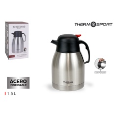 Thermo Jug ThermoSport Button Stainless steel 1,5 L (6 Units)