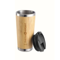 Thermal Cup with Lid ThermoSport Bamboo 450 ml (9Units)