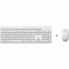Keyboard HP Combo de teclado y ratón inalámbricos HP 230 Black White QWERTY