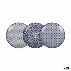 Serving Platter Alfares Masako 20,3 x 2,5 cm Blue (18 Units)