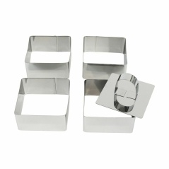 Set of Cake Tins Quttin Silver Stainless steel 4 Pieces (12 Units)