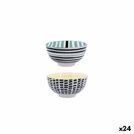 Bowl Bidasoa Zigzag Multicolour Ceramic 11 cm (24 Units)