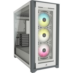 Case computer desktop ATX Corsair iCUE 5000X RGB Bianco