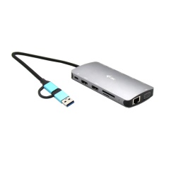 Hub USB i-Tec CANANOTDOCKPD Argentato
