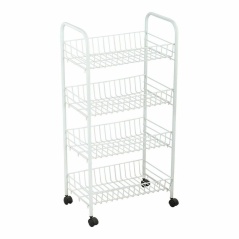 Vegetable trolley Confortime White Metal 4 Shelves 36 x 26,5 x 86 cm (5 Units)