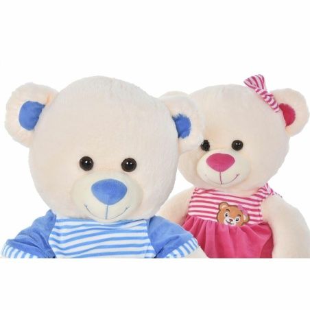 Teddy Bear DKD Home Decor Beige Blue Pink Children's Bear 25 x 25 x 50 cm (2 Units)