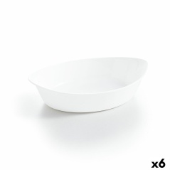 Teglia da Cucina Luminarc Smart Cuisine Ovale Bianco Vetro 25 x 15 cm (6 Unità)