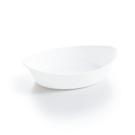 Serving Platter Luminarc Smart Cuisine Oval White Glass 25 x 15 cm (6 Units)