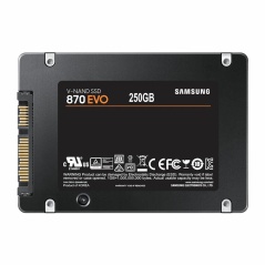 Hard Disk Samsung 870 EVO 2,5" 250 GB SSD SATA Nero Interno SSD 250 GB 250 GB SSD