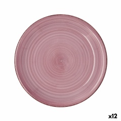 Piatto da pranzo Quid Vita Peoni Rosa Ceramica Ø 27 cm (12 Unità)