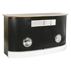 Occasional Furniture DKD Home Decor BAR White Brown Black Aluminium Iron Mango wood 157 x 52 x 90 cm