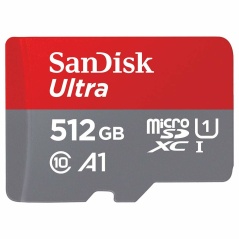 Scheda Di Memoria Micro SD con Adattatore SanDisk Ultra 512 GB