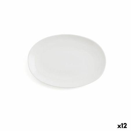 Serving Platter Ariane Vital Coupe Oval White Ceramic Ø 21 cm (12 Units)