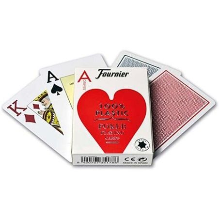Pack of Poker Playing Cards (55 cards) Fournier Plastic 12 Units (62,5 x 88 mm)