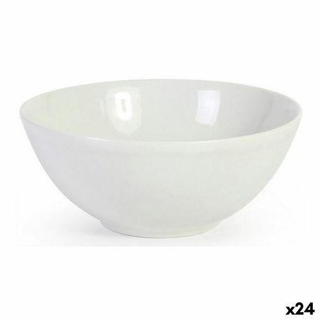 Bowl La Mediterránea Monaco White Ceramic 16 x 7 cm (24 Units)