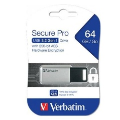Memoria USB Verbatim Secure Pro Nero Nero/Grigio 64 GB