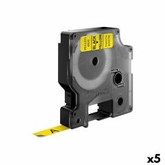 Laminated Tape for Labelling Machines Dymo D1 40918 9 mm LabelManager™ Black Yellow (5 Units)