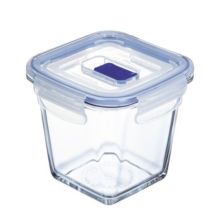 Hermetic Lunch Box Luminarc Pure Box Active 11,4 x 11,4 x 11 cm 750 ml Bicoloured Glass (6 Units)