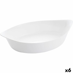 Teglia da Cucina Luminarc Smart Cuisine Ovale Bianco Vetro 6 Unità 38 x 22 cm
