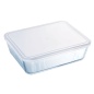 Rectangular Lunchbox with Lid Pyrex Cook & Freeze 19 x 14 x 5 cm 800 ml Transparent Silicone Glass (6 Units)
