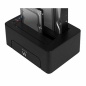 Dock Station Dual Ewent AAACET0186 Dual 2.5"-3.5" USB 3.1 ABS Nero