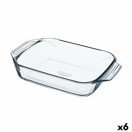 Oven Dish Pyrex Irresistible Rectangular Transparent Glass 6 Units 27,5 x 16,9 x 6 cm