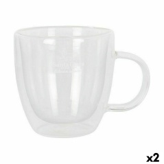 Set of Mugs Santa Clara Thermal 150 ml Borosilicate Glass 2 Pieces (2 Units)