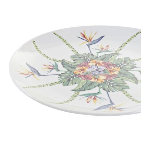 Dinnerware Set DKD Home Decor White Multicolour Porcelain Tropical 18 Pieces