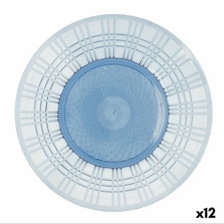 Flat plate Quid Viba Blue Plastic 26 cm Ø 26 cm (12 Units) (Pack 12x)