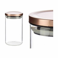 Jar Hermetically sealed Copper Metal 1 L 10,2 x 18 x 10,2 cm (12 Units)
