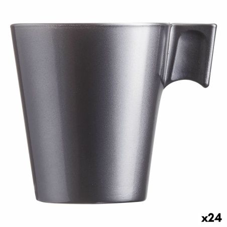 Mug Luminarc Flashy Purple 80 ml Glass (24 Units)