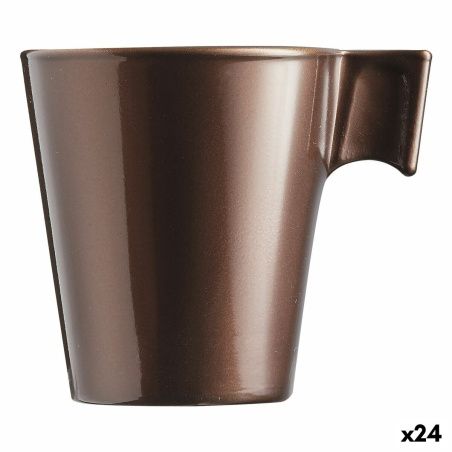 Tazza Mug Luminarc Flashy Marrone 80 ml Vetro (24 Unità)