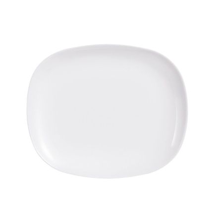 Serving Platter Luminarc Sweet Line Rectangular White Glass (28 x 33 cm) (24 Units)