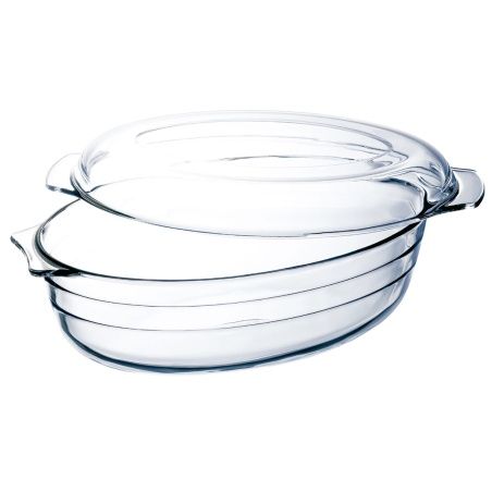 Serving Platter Ô Cuisine Ocuisine Vidrio With lid 3 L 1,1 L Transparent Glass 3 Units