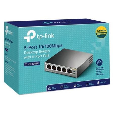 Router da Tavolo TP-Link TL-SF1005P PoE LAN 10/100 Metallo