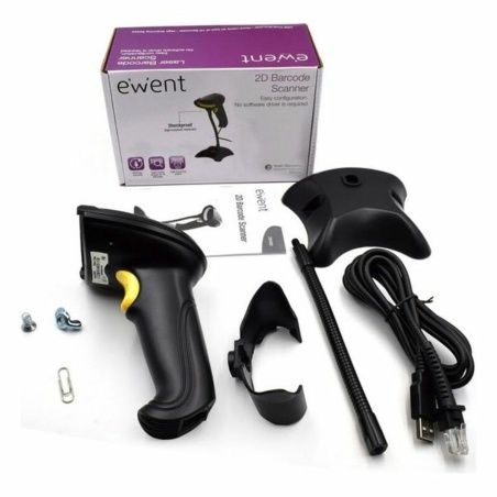 Barcode Reader with Support Ewent EW3410 LED USB Black
